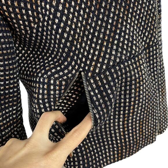 Ted Baker Colour by Numbers Julio Bouclé Black White Tweed  Jacket Corpcore SZ 4 - Picture 13 of 16